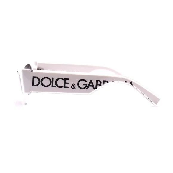 DOLCE&GABBANA DG6186 WHITE DARK GREY LENS AUTHENTIC SUNGLASSES - Picture 7 of 14